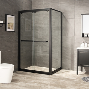 浪鲸长方l形淋浴房整体干湿分离隔断浴室家用玻璃推拉双移门浴屏