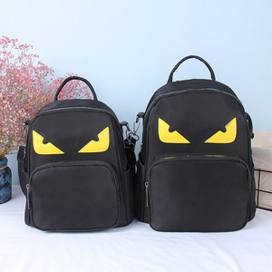 新款小怪兽个性潮流pu皮双肩包百搭背包大学生书包男包欧美学院风