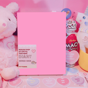 星期天摇摇卡少女本粉色儿童可爱活页日记笔k记本小清新手帐本a6