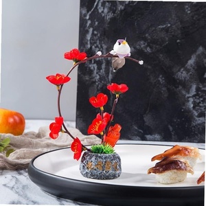 造型立体盘式日料摆盘装饰凉菜工具盘花艺术盘饰品厨师小摆件西.