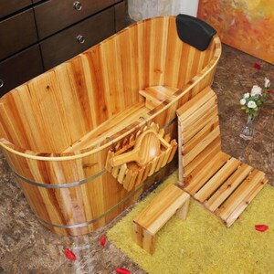 美容院专用泡全木m桶泡澡木浴桷汗蒸木桶浴式家用坐身洗澡桶