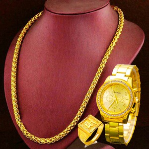 网红同款金项链男