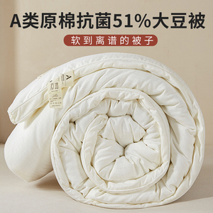 A类51%大豆纤维被子冬被加厚保暖被芯春秋冬天被子冬季单双人棉被