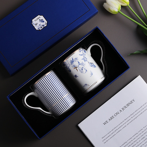 轻奢高档骨瓷马克杯一对欧式情侣咖啡杯子礼品盒套装生日新婚礼物