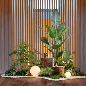 露营风绿植装饰仿真植物造景室内热带假餐饮店铺野外氛围布置摆件