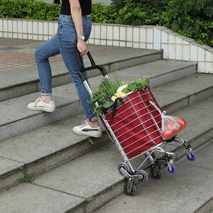 会爬楼梯的手推能上楼的买菜小拉车背货神器两用手垃车折叠载重王