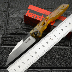 卡秀7650PEI折叠刀透明柄折刀高硬度锋利水果刀户外EDC刀具开刃刀