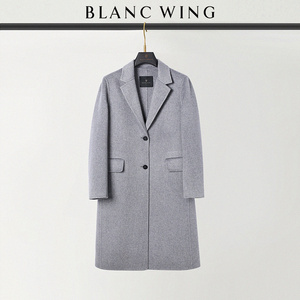blancwing意大利染色铂金灰_御寒双面100羊绒 高ji简斜纹双织大衣