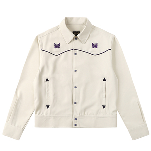 needles 蝴蝶刺绣外套贵族宫廷风奶油白男女装百搭夹克