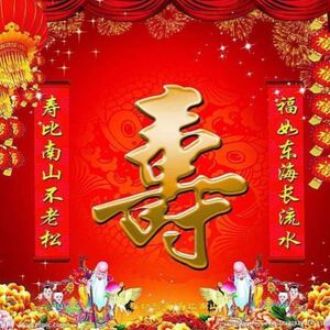 新款寿字背景布寿宴挂图过寿背景老人过生日装饰布置背景.