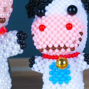 高档diyd自制手工串珠料宠奶牛摆件材萌包珠子挂件饰品编织制ins