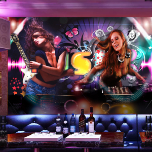 嗨吧dj性感美女自粘墙贴纸ktv酒吧会所大幅海报主题背景墙布壁画