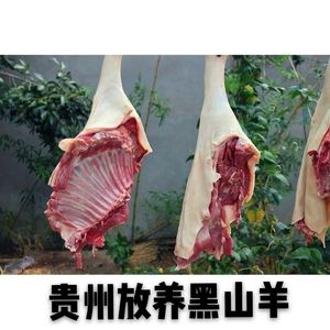 贵州放养黑山羊肉带皮羊肉羊肋排羊排肉现杀新鲜带皮羊腿肉包邮