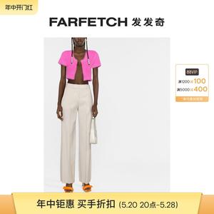 [Final Sale]Jacquemus女士欧美摩登短款短袖开衫针织上衣FARFETC