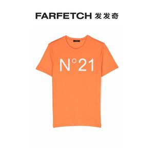 Nº21童装logo印花T恤FARFETCH发发奇