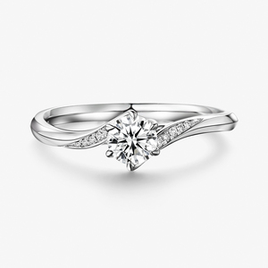 gdrc经典六爪钻戒1克拉30分50分gia钻石婚戒18k金铂金扭臂戒指女