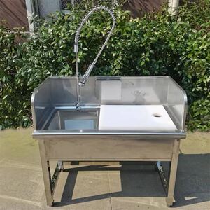 水槽柜子杀鱼操作台不锈钢工作台酒店杀鱼平台面移动桌杀鱼台新品