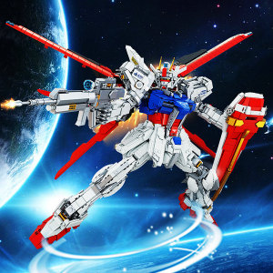 积木高达强袭自由机动战士快乐机甲模型男孩拼装机器人高难度玩具