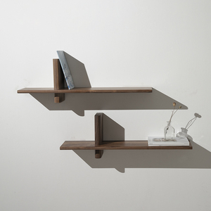 十二时慢一本搁板一字板定墙上置物架实木墙壁置物架隔板层板隔板