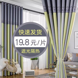 窗帘布料未加工处理现代简约轻奢2021年新款时尚客厅遮光成品