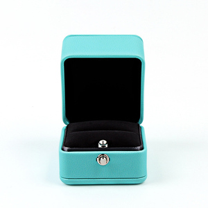 tiffany绿蓝绿薄荷绿高档pu皮欧式珠宝首饰盒求婚钻戒盒戒指精致