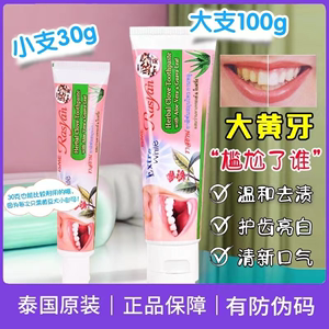 泰国进口rasyan牙膏去黄洗牙结石美白洁牙粉牙膏洗牙齿除清新口气