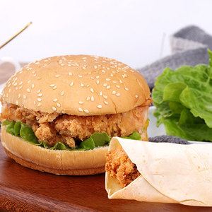 老北京鸡肉卷汉堡即食半成品速食速冻早餐微波炉加热速食商用批发