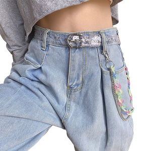 塑胶透明腰带女百t搭牛仔裤配束腰皮带21年