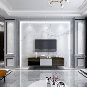 客厅扣板电视背景墙