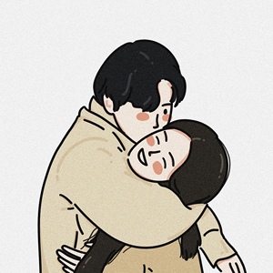 手绘头像定制卡通头像情侣婚礼请帖简笔画装饰画插画礼物