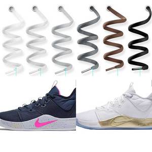 欧文鞋带绳适配耐克 pg 2 2.5 3 保罗乔治黑白蓝粉灰色椭圆篮球鞋