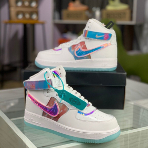 摩耐克韩版air force 1 af1白镭射空军一号电玩英雄联盟板情侣鞋