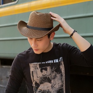 竹编平顶帽夏季透气户外男防晒遮阳藤帽子农民务农平顶草帽1人付款25
