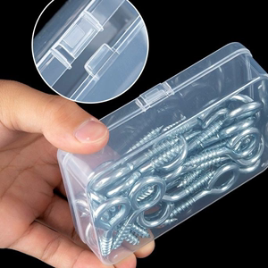 透明塑料带盖空格收纳盒电子元件螺丝配件零件盒储物迷你小盒子