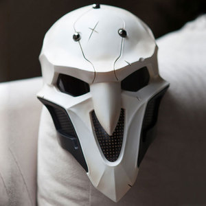 守望先锋死神面具全脸帅气男日式骷髅鬼脸恐怖cos万圣节化妆舞会