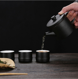 湖畔居旅行茶具套装茶杯茶壶带包整套泡茶师便携装功夫茶具送茶盘