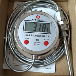 全304不锈钢高温工业锅炉数显温度计 化工耐腐蚀高精度数字温度表