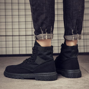 战狼2吴京同款网红男女户外鞋子 情侣高帮工装靴时尚马丁靴加棉靴