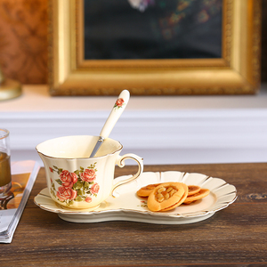 爱马仕欧式陶瓷咖啡杯碟套装英式下午花茶家用咖啡杯具高档奢华结
