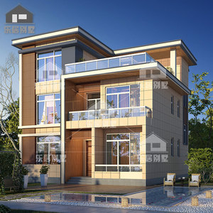 新款两层半现代风别墅设计图纸简约易懂三层全套农村自建房设计图