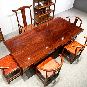 奥坎实木大板茶桌原木大板桌红木茶台茶板桌面非洲花梨新中式整板