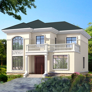 二层欧式别墅设计图纸新农村自建房网红经济型房子真房乡村楼房屋