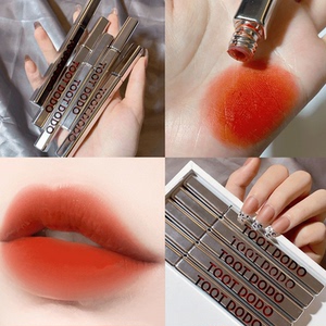 阿玛尼不掉色口红胡萝卜色红棕色失重唇釉哑光黄皮素颜显白小众