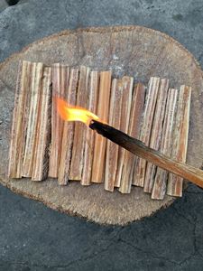 琥珀油木松明子点火烧碳生炉子燃料引火木柴烧烤篝火晚会生火木头