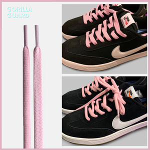 适配nikesb fc standard黑白dunk黑生胶浅灰白色粉色粗半圆鞋带