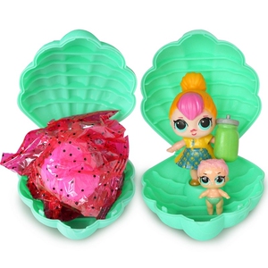 小伶玩具lol惊喜娃娃超大珍珠贝壳水溶球 出奇蛋拆拆配件蛋喷水蛋