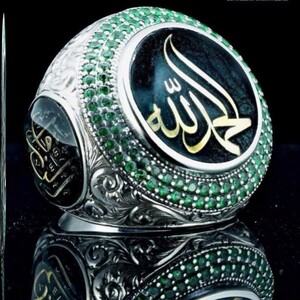 罗马皇冠阿拉伯手饰经文戒指 中东土耳其风镶钻幸运石夸张指环741