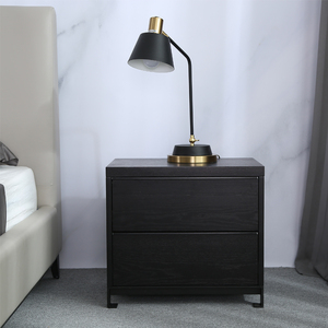 北欧现代简约整装储物双抽屉卧室金属床头柜储物柜锐驰边角柜轻奢