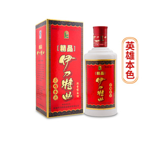 新疆伊力牌 精品伊力特曲52度浓香白酒英雄本色500ml瓶纯粮口粮酒