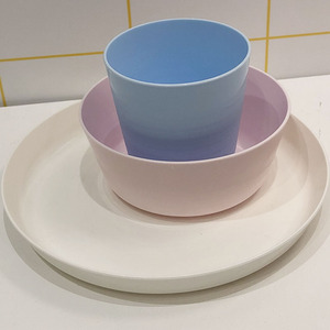 宜家国内代购卡拉斯儿童餐具大杯饭碗餐盘叉勺儿童pp塑料餐具以上